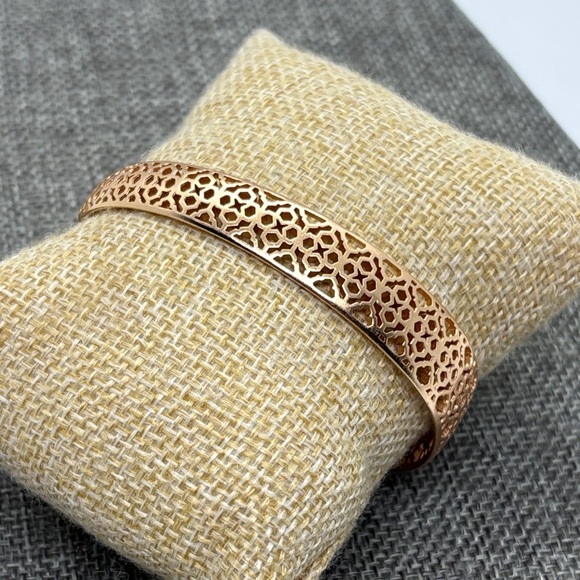 Kendra Scott Rose Gold Plated Uma Filigree Cuff Bracelet - Picture 6 of 7